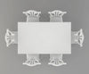 Velostine 5 seater Dining Table with Bench and Chairs Set