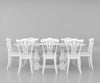 Velostine 5 seater Dining Table with Bench and Chairs Set