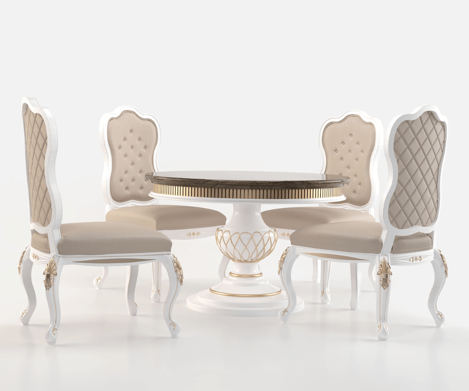 Celestiva Luxury Solid Wood Round Dining Table