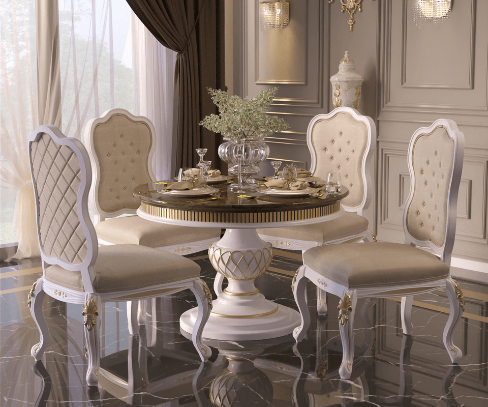 Celestiva Luxury Solid Wood Round Dining Set