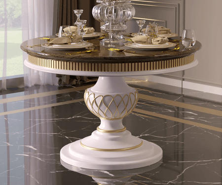 Celestiva Luxury Solid Wood Round Dining Table