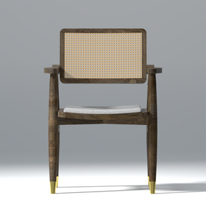 Feast Mangowood Set of Two Chair in Brown Grey colour