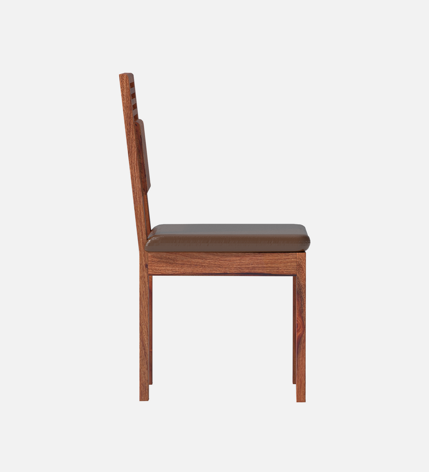 Velour Sheesham Wood Dining Table Set in Reddish walnut Color with 6 Seating