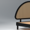 Glide Mango wood Bed Without Box Storage in Black Colour