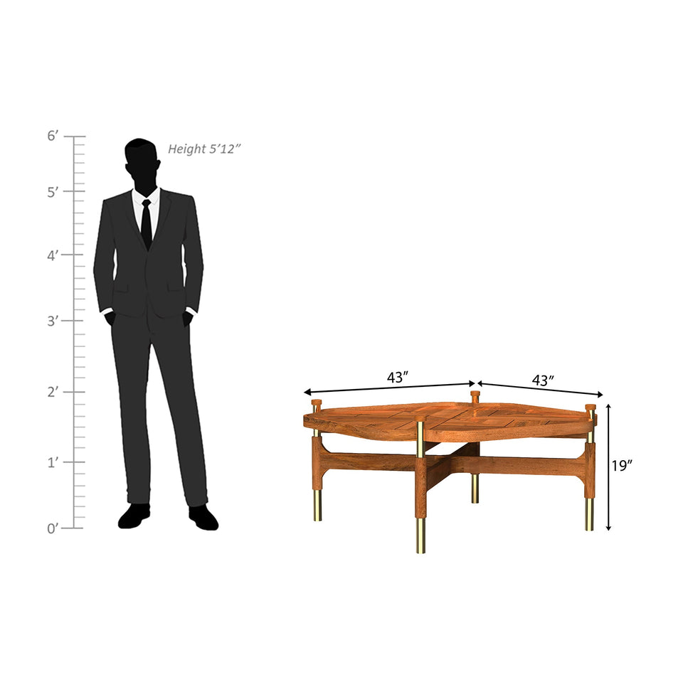Barblend Coffee Table in Light Honey Colour With Stool