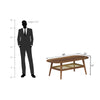 Aroma Sheesham Wood Coffee Table in Walnut Colour