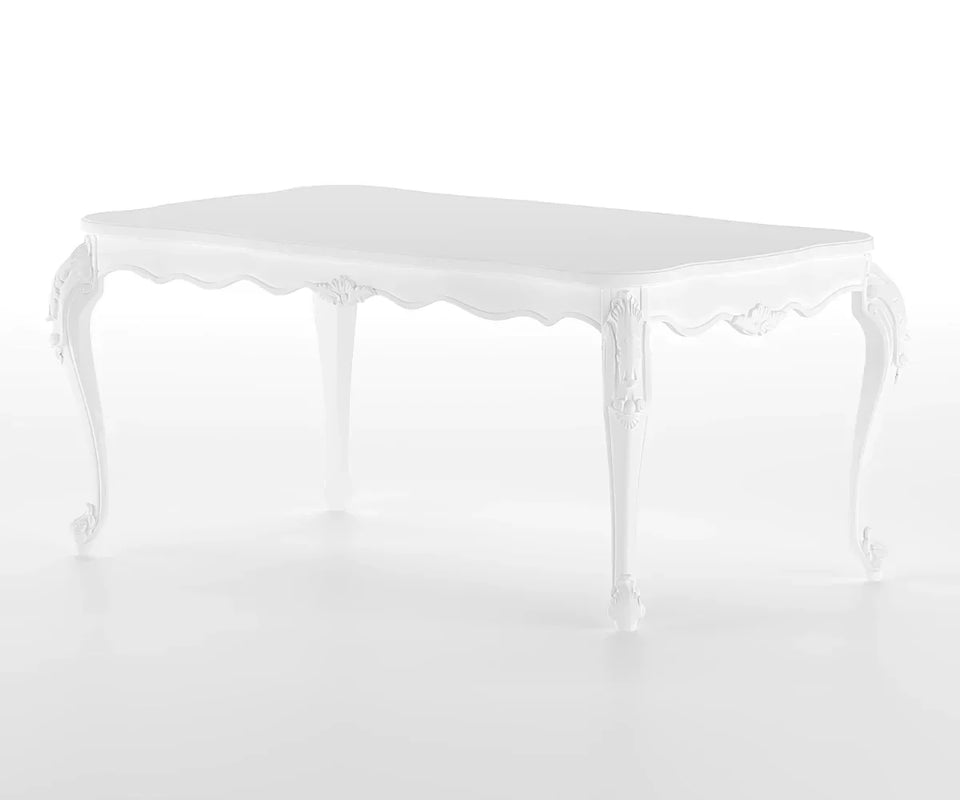 Countryside Solid Wood Luxury White Dining Table