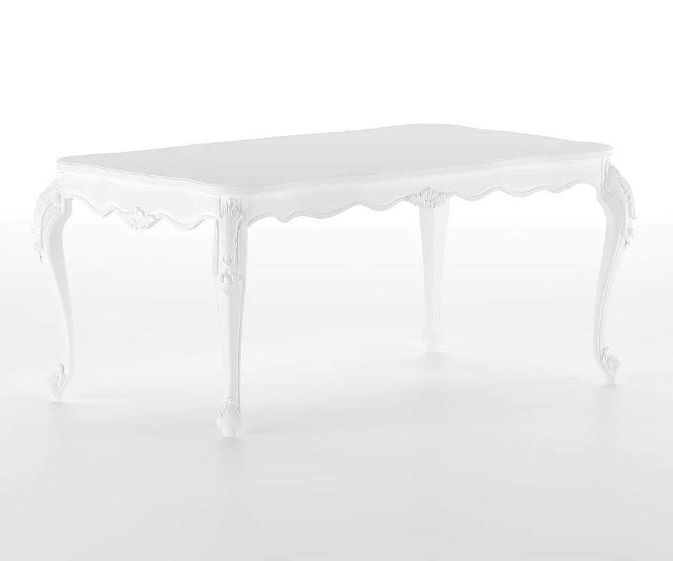 Countryside Solid Wood Luxury White Dining Table