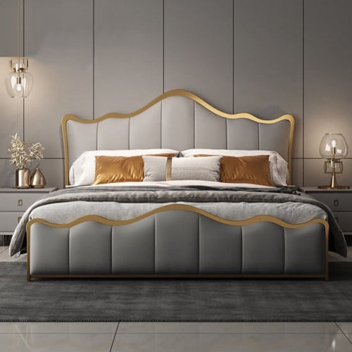 Tranquility Upholstered Bed in Grey Colour With Box Storage