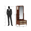 Lofti Sheesham Wood Dressing Table in Honey Brown Color