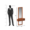 Glimm Sheesham Wood Wall Mount Dressing Table in Reddish Rosewood color