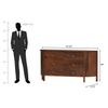 Allure Mango wood 6 Drawer Dresser In Light Walnut Color