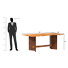 Pepin Mango Wood Dining Table In Walnut Color with 6 Seating