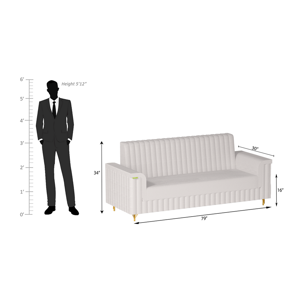 Vista Sofa in White Colour