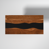 Dineo Acacia Wood and Epoxy 6 Seating Dining Table In Brown Colour