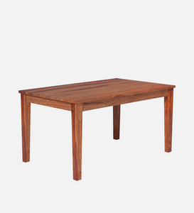 Velour Sheesham Wood Dining Table Set in Reddish walnut Color with 6 Seating
