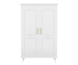 Ecluvin White 2 Door Wardrobe