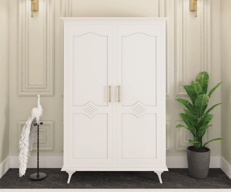 Ecluvin White 2 Door Wardrobe