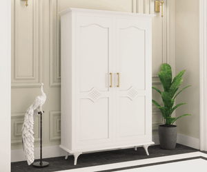 Ecluvin White 2 Door Wardrobe