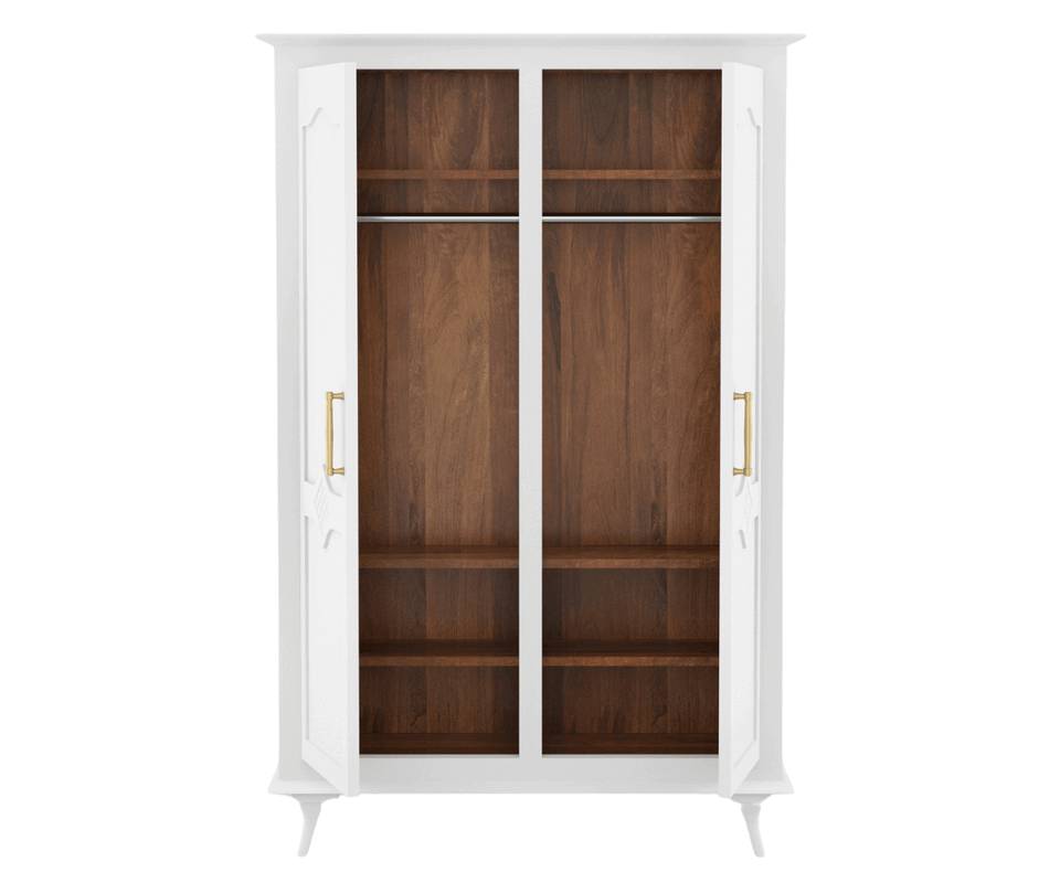 Ecluvin White 2 Door Wardrobe