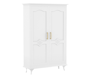 Ecluvin White 2 Door Wardrobe
