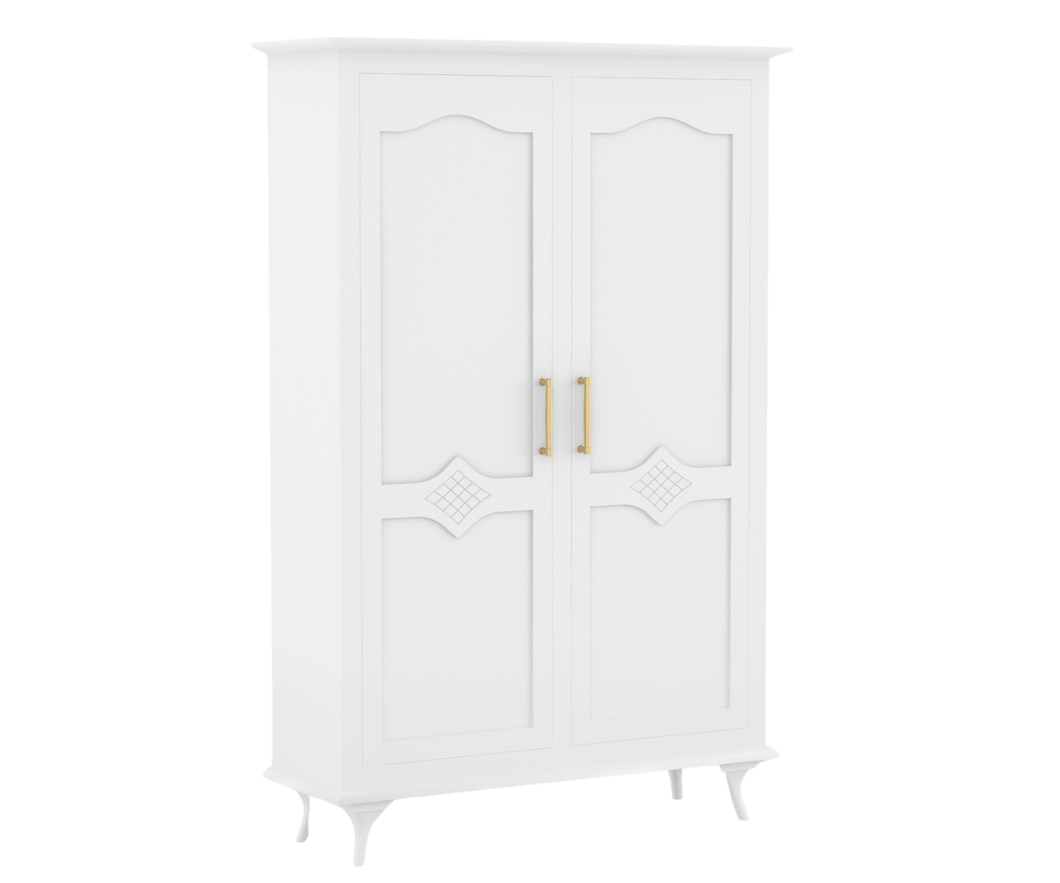 Ecluvin White 2 Door Wardrobe