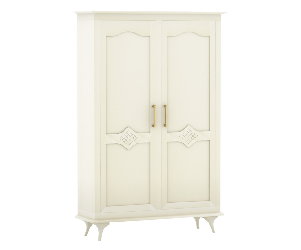 Ecluvin White 2 Door Wardrobe
