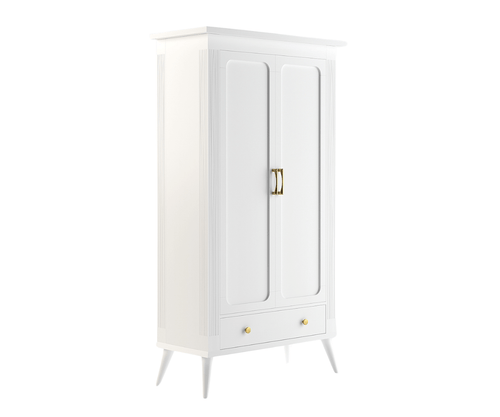 Eluxin Luxury White 2 Door Wardrobe