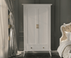 Eluxin Luxury White 2 Door Wardrobe