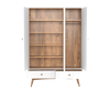 Eluxin White 3 Door Wardrobe