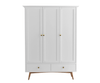 Eluxin White 3 Door Wardrobe