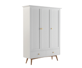 Eluxin White 3 Door Wardrobe