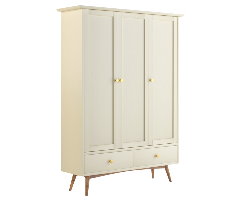 Eluxin White 3 Door Wardrobe