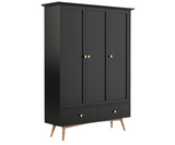 Eluxin White 3 Door Wardrobe
