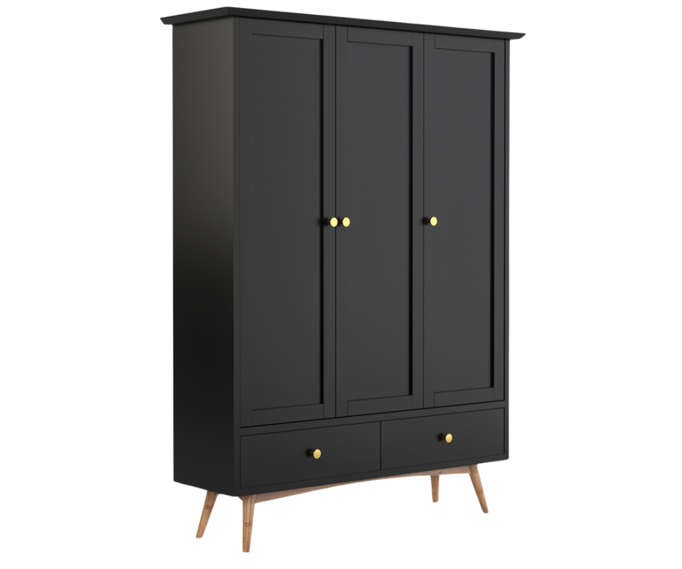 Eluxin White 3 Door Wardrobe