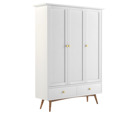 Eluxin White 3 Door Wardrobe