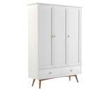 Eluxin White 3 Door Wardrobe