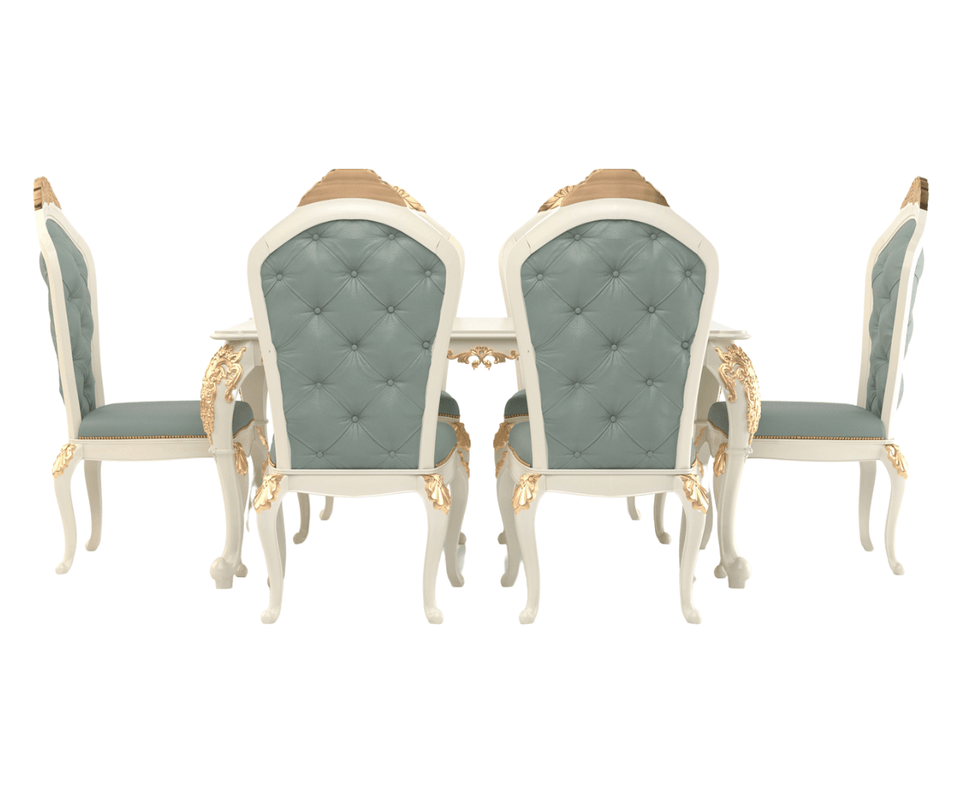 Exquisite Solid Wood Luxury Dining Set