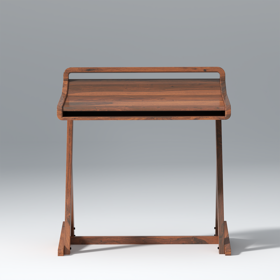 Chopin Sheesham Wood Study Table In Light Walnut Color