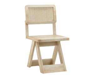 Felvian Solid Wood Cane Chair Set of 2