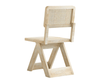 Felvian Solid Wood Cane Chair Set of 2