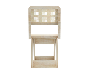 Felvian Solid Wood Cane Chair Set of 2
