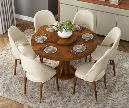 Fexoria Round Dining Table and Chairs for 6