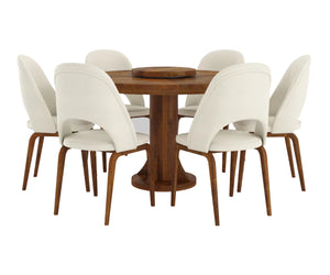 Fexoria Round Dining Table and Chairs for 6