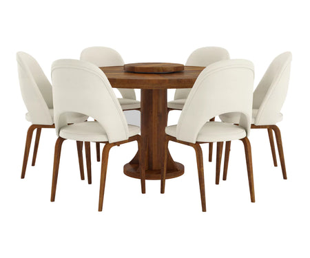 Fexoria Round Dining Table and Chairs for 6