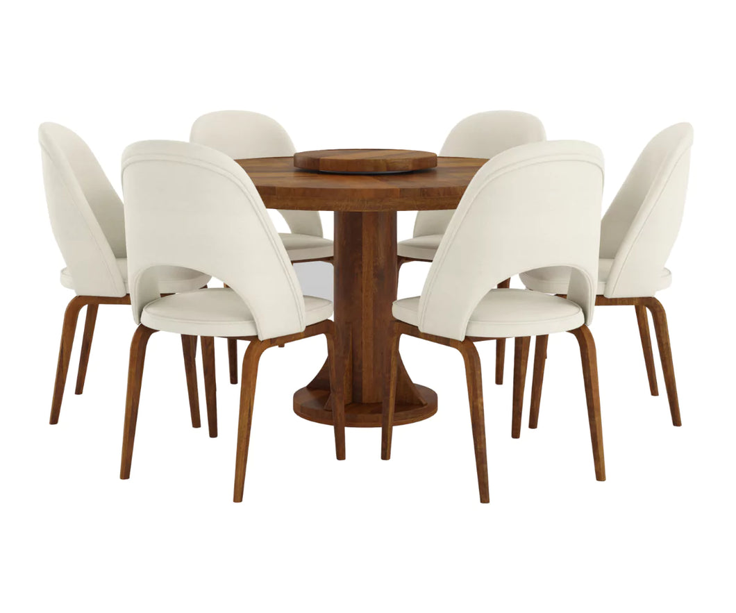 Fexoria Round Dining Table and Chairs for 6