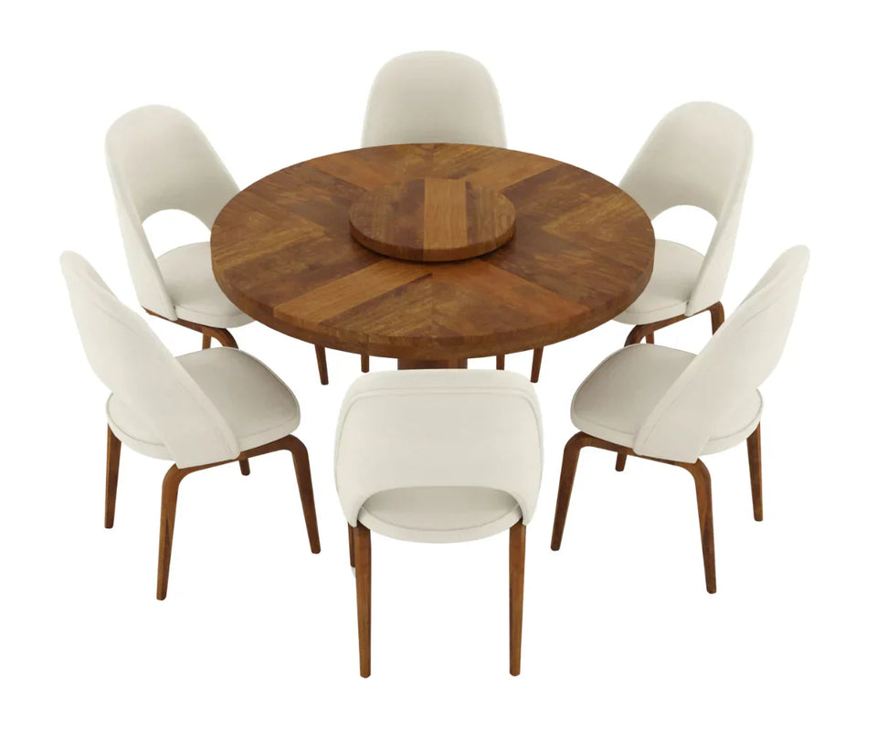 Fexoria 6 Seater Round Dining Table