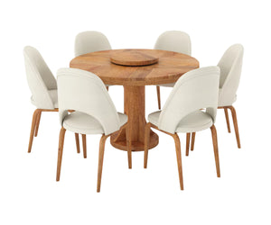 Fexoria Round Dining Table and Chairs for 6