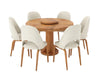 Fexoria Round Dining Table and Chairs for 6