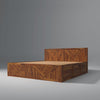 Gamma Sheesham Wood Bed With Box Storage in Light Honey colour